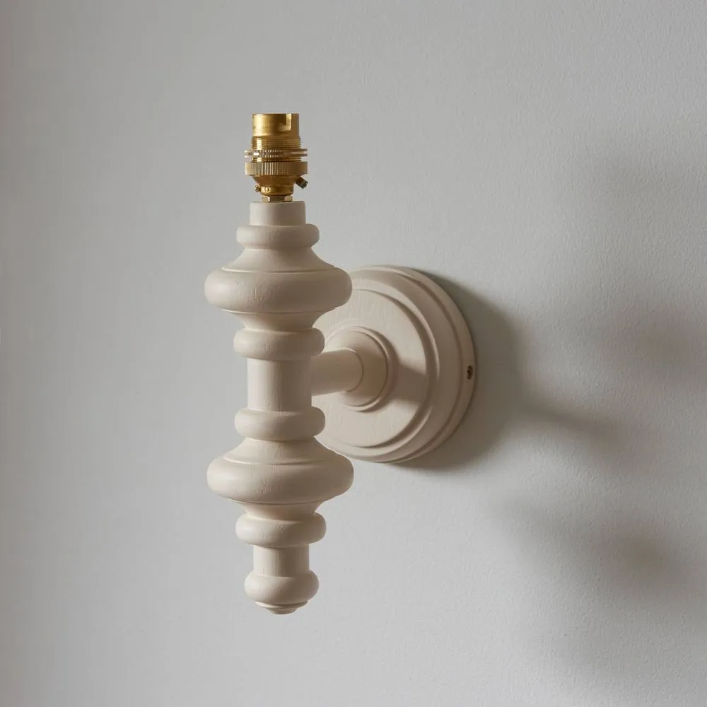 Netlighting Carnaby Almond White Wall Light Fabric Ikat Shade 20cm B22 5