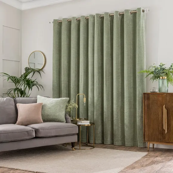 Vintage Chenille Eyelet Curtains 4