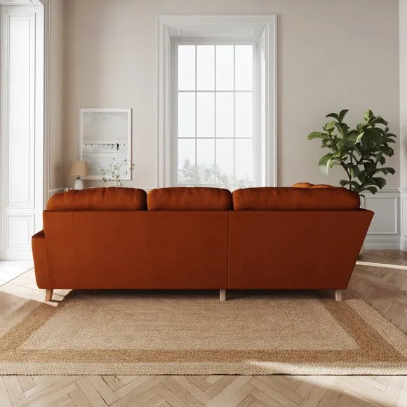 Martha Matte Plush Velvet Full Corner Sofa 3
