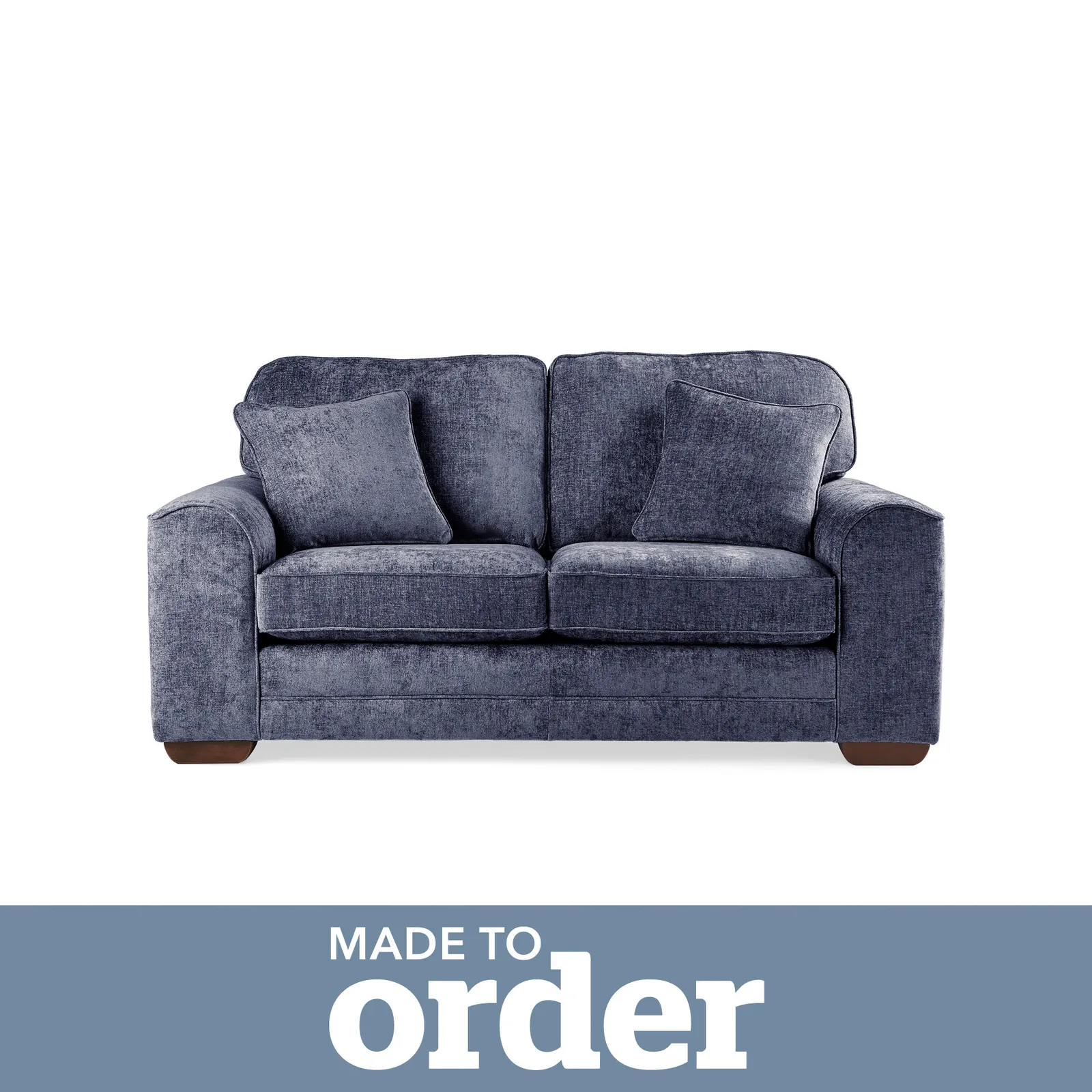 Morello 2 Seater Sofa Luxury Chenille Premium Chenille Navy