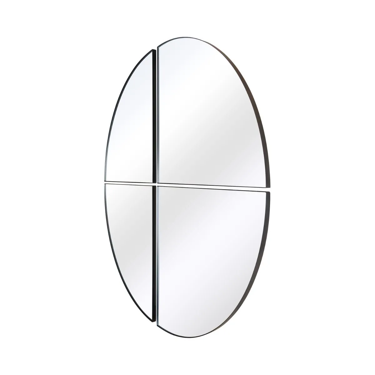 MirrorOutlet New Black XL Circular Metal Wall Mirror 70" X 70" (180 x 180CM) 3