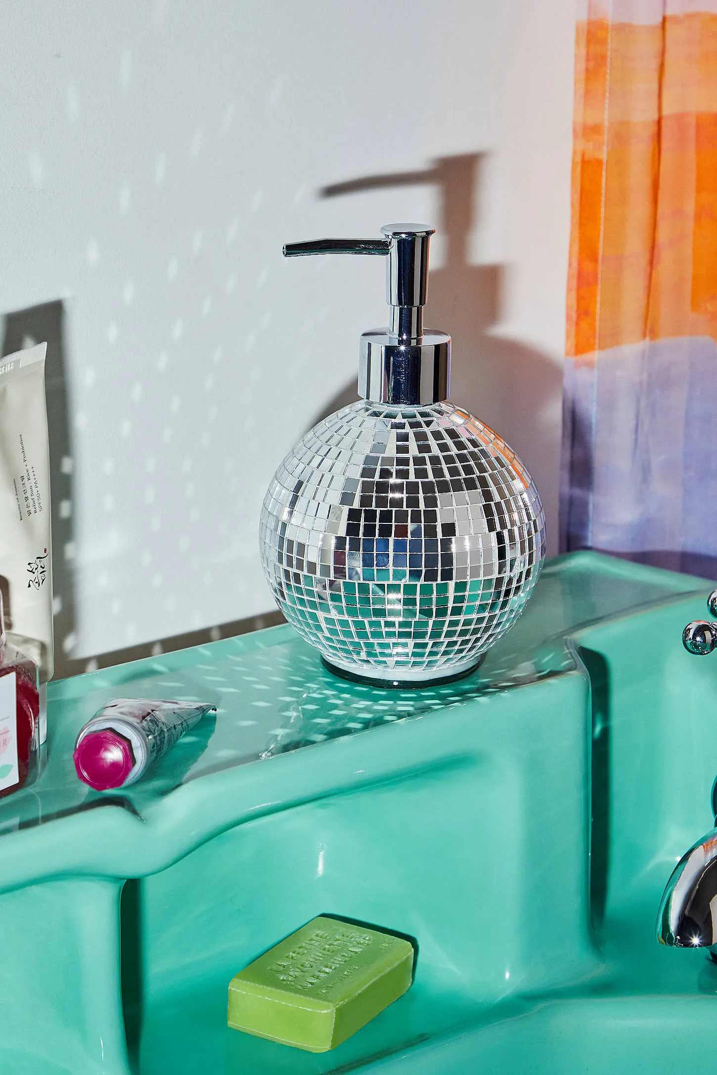 Disco Ball Soap Dispenser - Silver