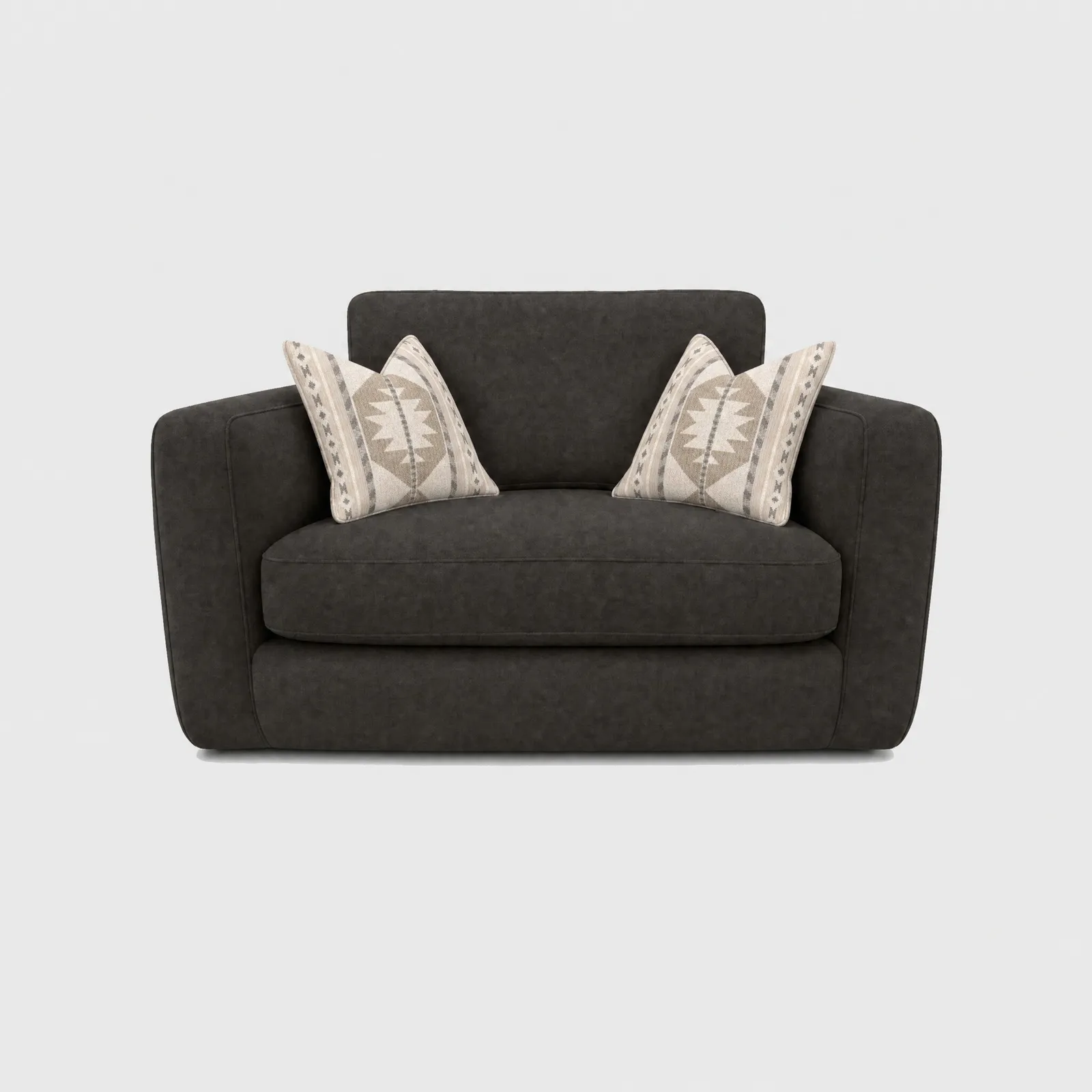 Bosham Cuddler-Witton Bournville Armchair, Brown Fabric | Barker & Stonehouse