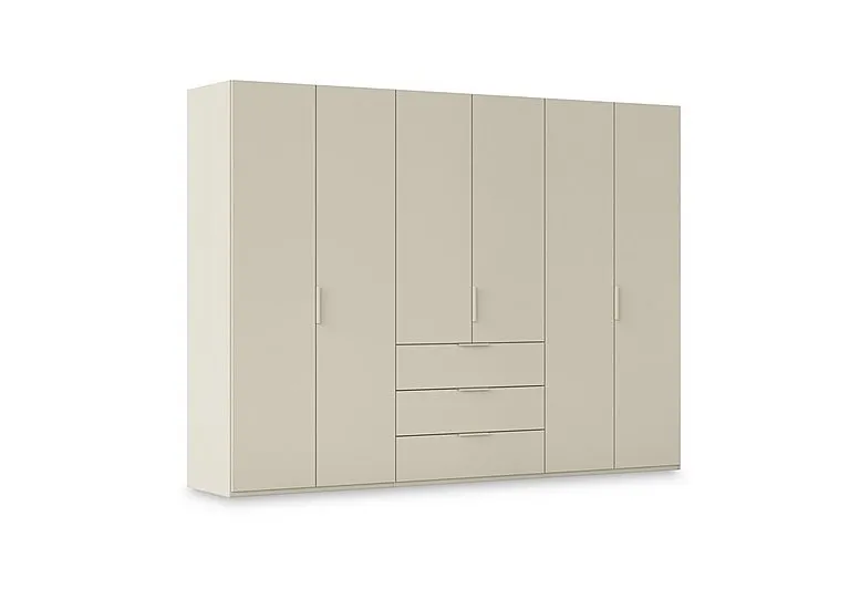 Haven 301cm 6 Door Combi Wardrobe with Décor Doors