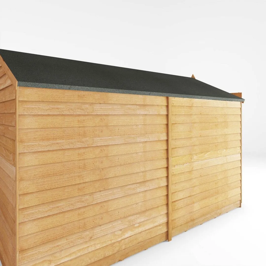 Mercia 10 x 6 Feet Overlap Apex Windowless Shed - L297 x W190.4 x H198.7 cm in Brown 6