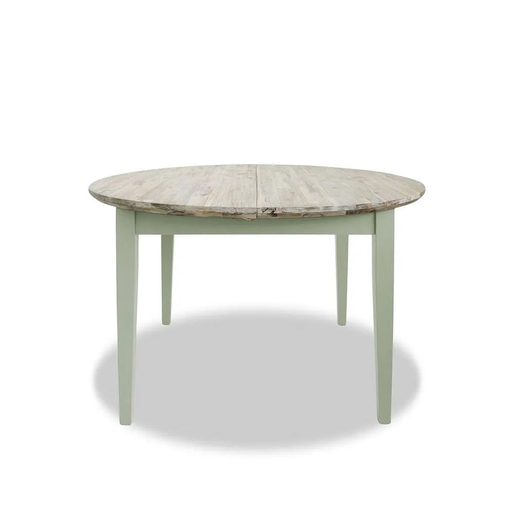 Statement Furniture Florence Round Oval Extendable Kitchen Dining Table in Light Green 5