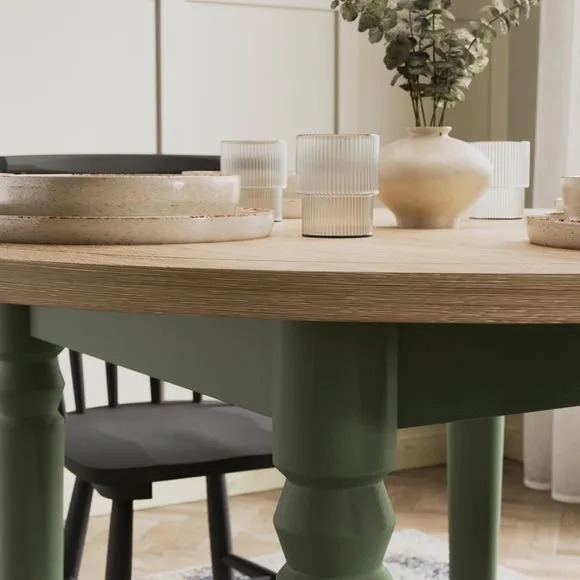 Pip 4-6 Seater Round to Oval Extendable Dining Table 6