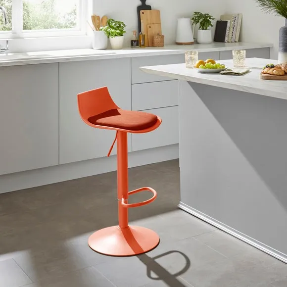 Dallis Height Adjustable Barstool, Fabric