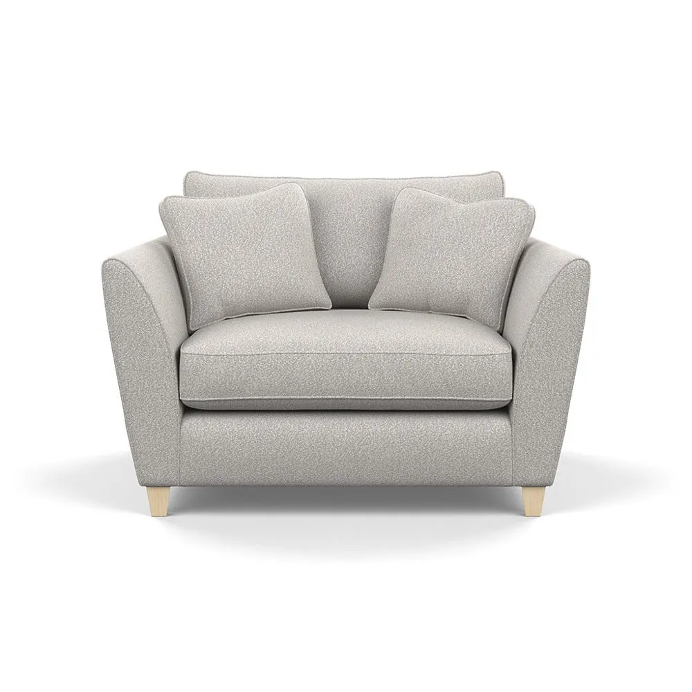 Heal's Torino Loveseat Chunky Boucle Ecru Natural Feet