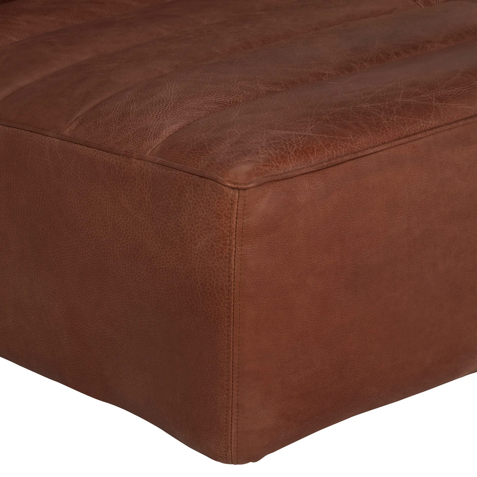 Timothy Oulton Shabby Sectional 3 Seater Modular Sofa, Brown Leather | Barker & Stonehouse 5