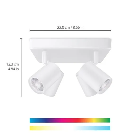 WiZ Imageo Smart 4 Light LED Adjustable Semi Flush Spotlight 2