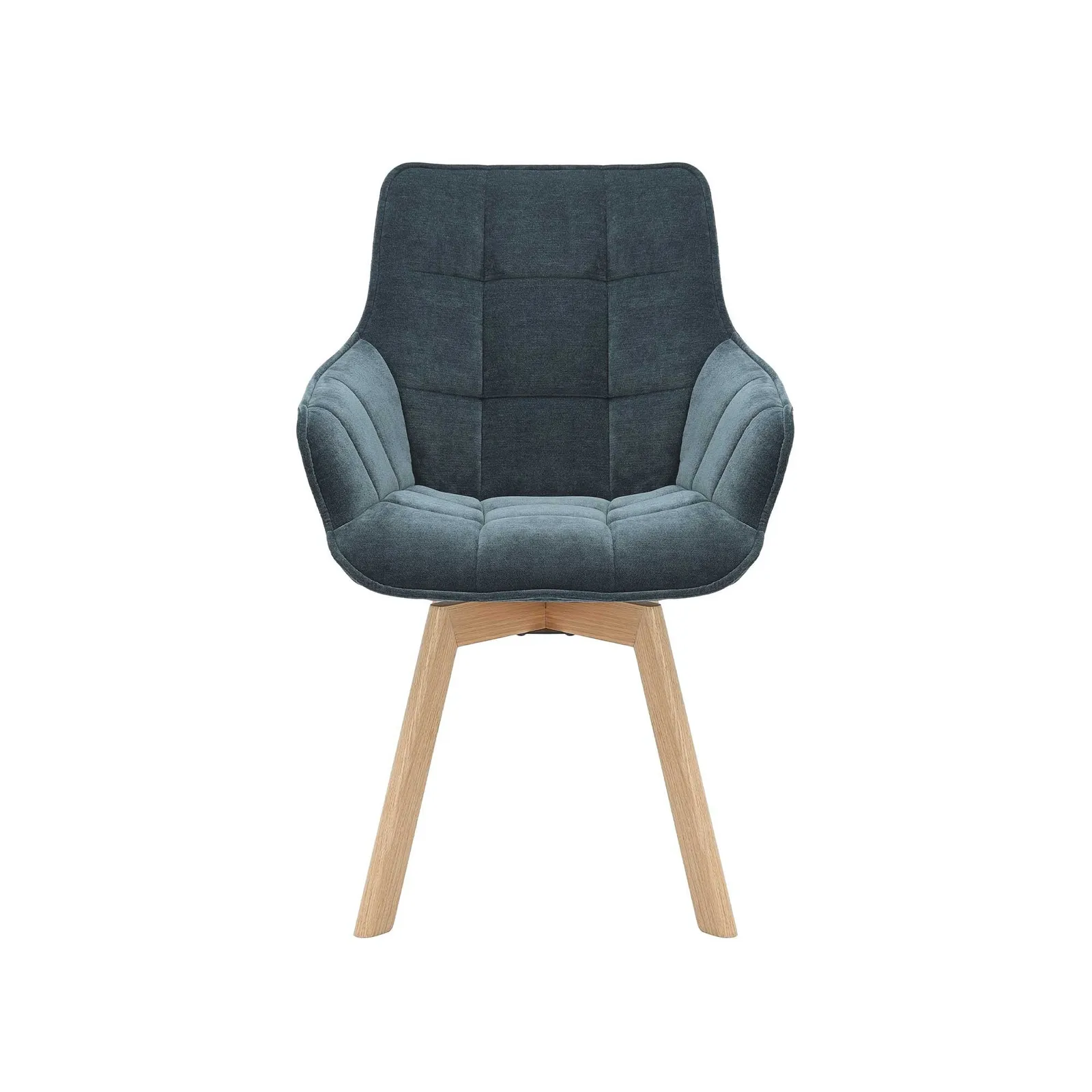Jasper Dining Armchair With 360 Swivel, Blue Fabric | Barker & Stonehouse 2