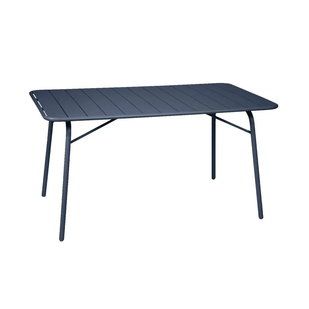sweeek 4-seater metal folding garden table 140cm in Dark Blue 2
