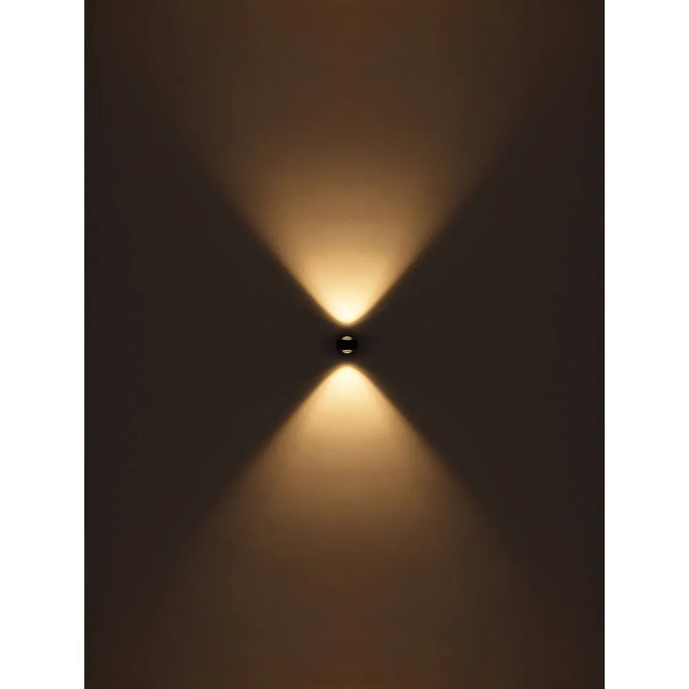 Netlighting Randi Wall Lamp Matt Black Glass Shade 2x LED 3000K 5