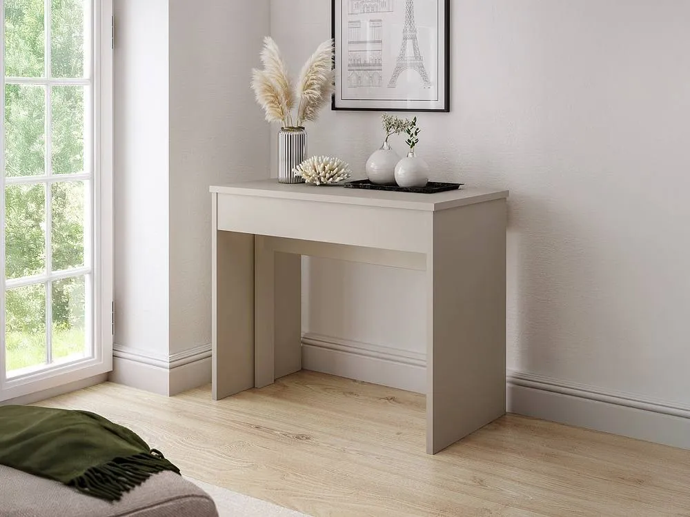 Vente-unique 12 - Seater Console Table - 6 Extensions - Beige - ONEGA 3