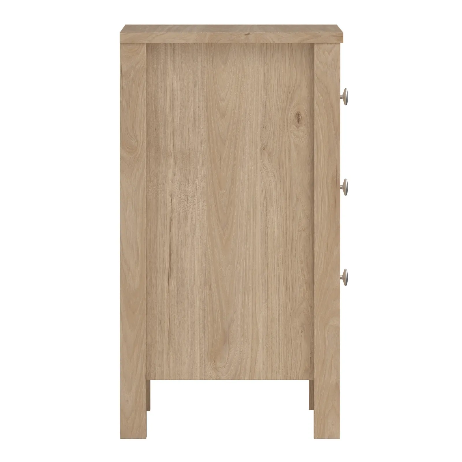 Furniture To Go Madrid Bedside Table 3 Drawers in Jackson Hickory Oak in Light Oak 4
