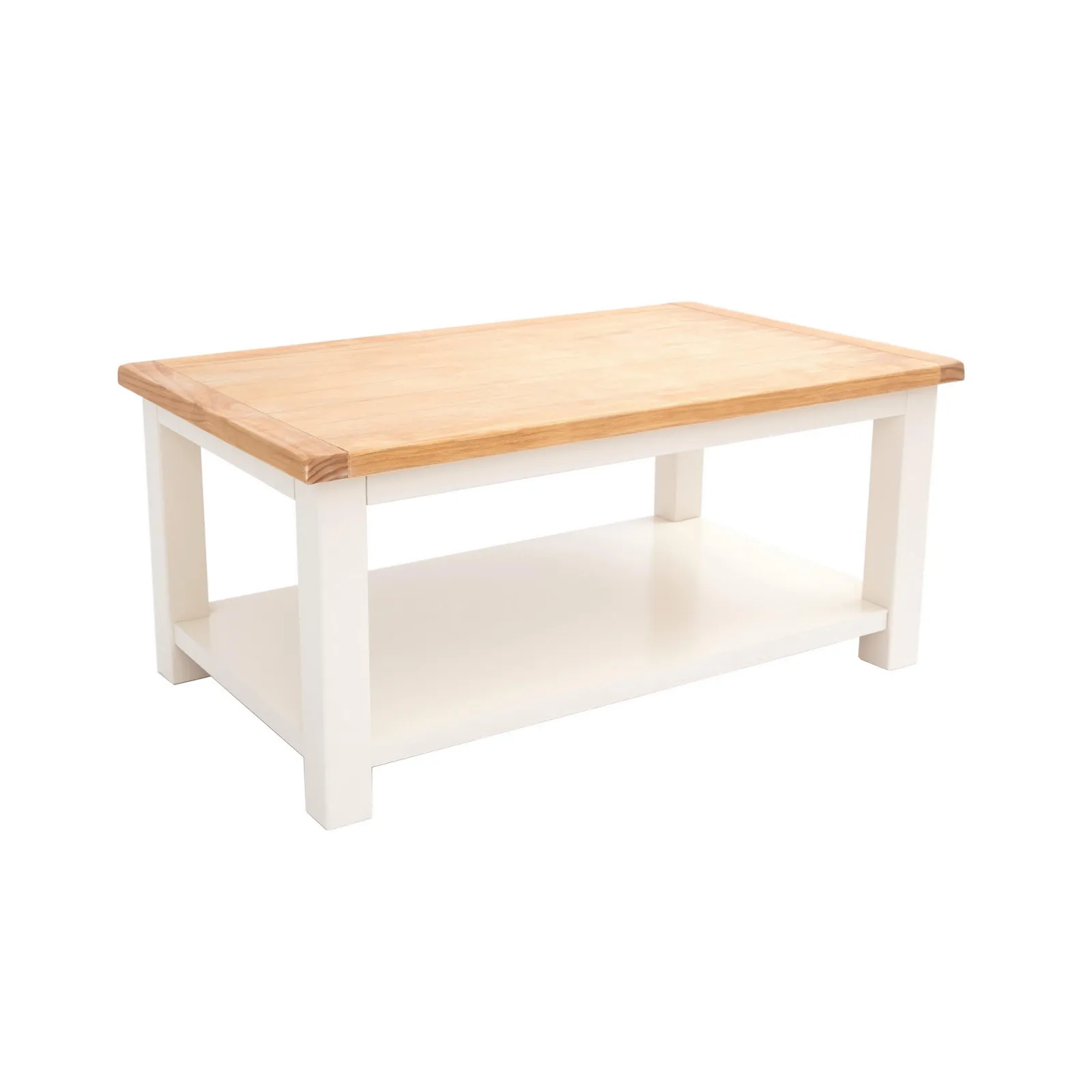 Cabinet Bits Coffee Table with Shelf - H45 W100 D60cm in Off-White 3