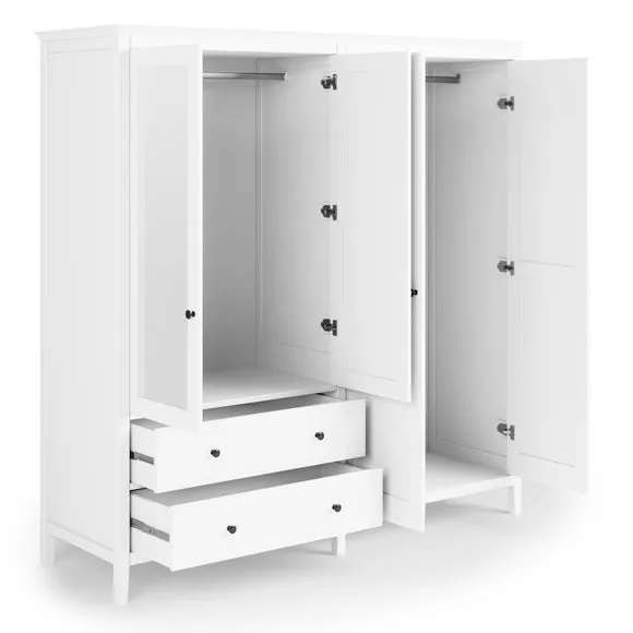 Lynton Mirrored 4 Door Wardrobe 5