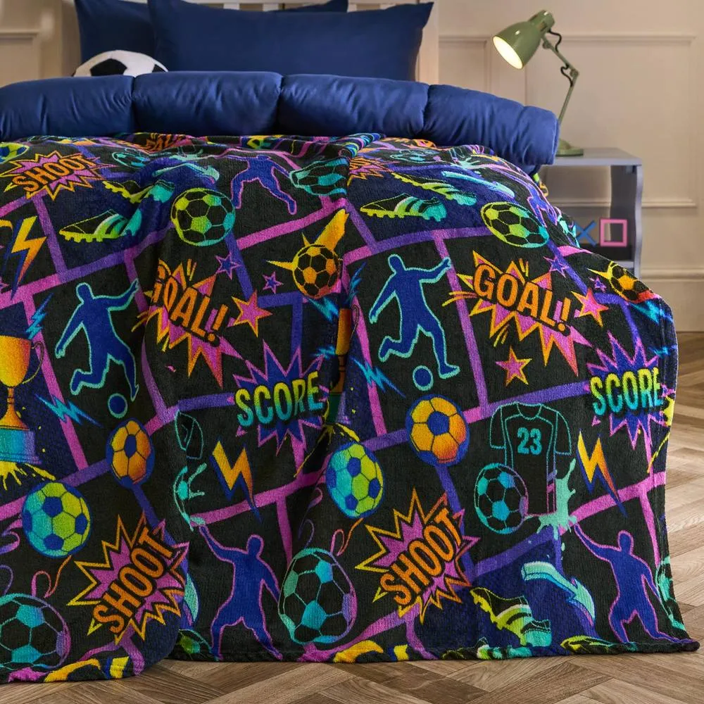 OHS Comic Football Flannel Fleece Throw Blanket Soft Bedspread