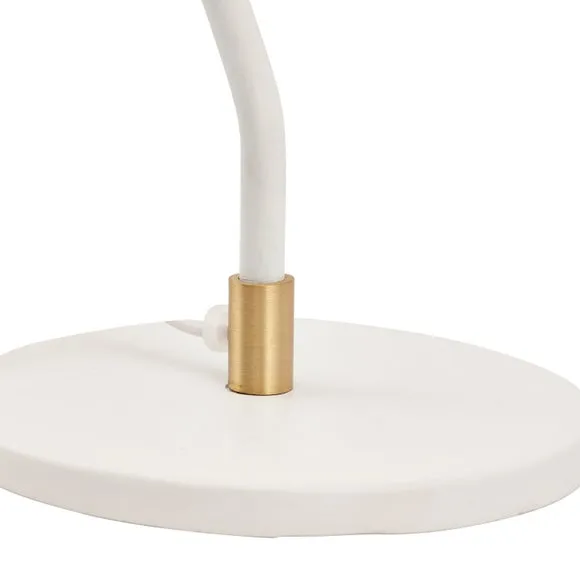 Camden Matt White Metal Angle Arm Task Table Lamp 5