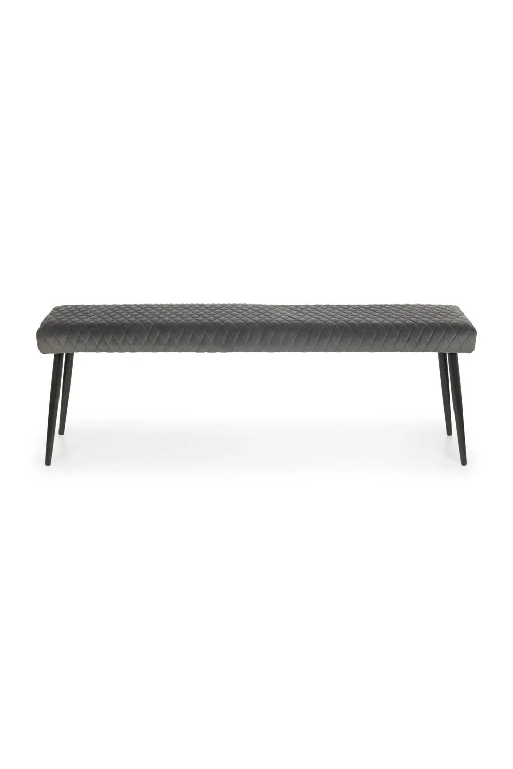 Julian Bowen Luxe Diamond Quilted Upholstered 2 Seater Backless Bench in Grey 5
