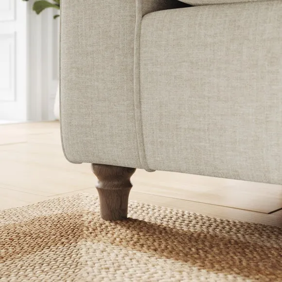 Flori Tonal Plush Chenille Corner Chaise Sofa 4