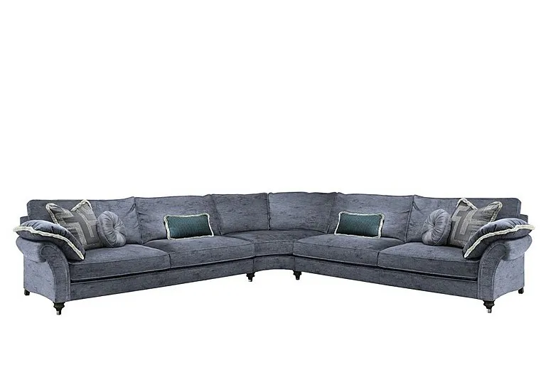 Princeton Ruched Large Corner Sofa - Anthracite