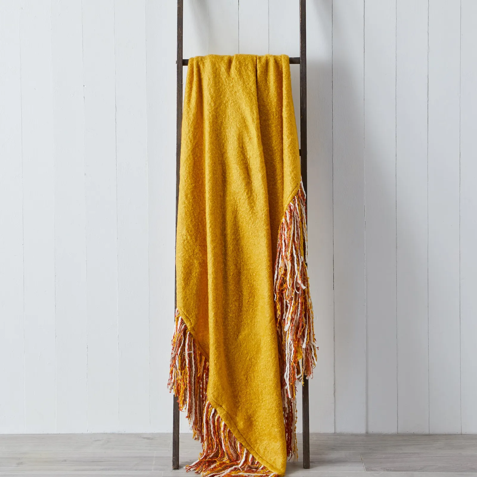 Mala Faux Mohair 130cm x 150cm Throw Ochre