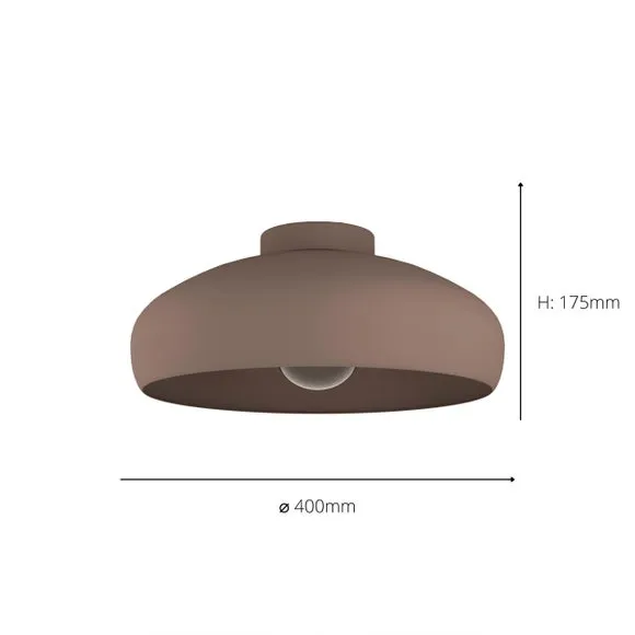 EGLO Mogano Retro Flush Ceiling Light 4