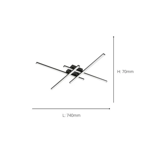 EGLO Vascella LED Square Ceiling Light 4