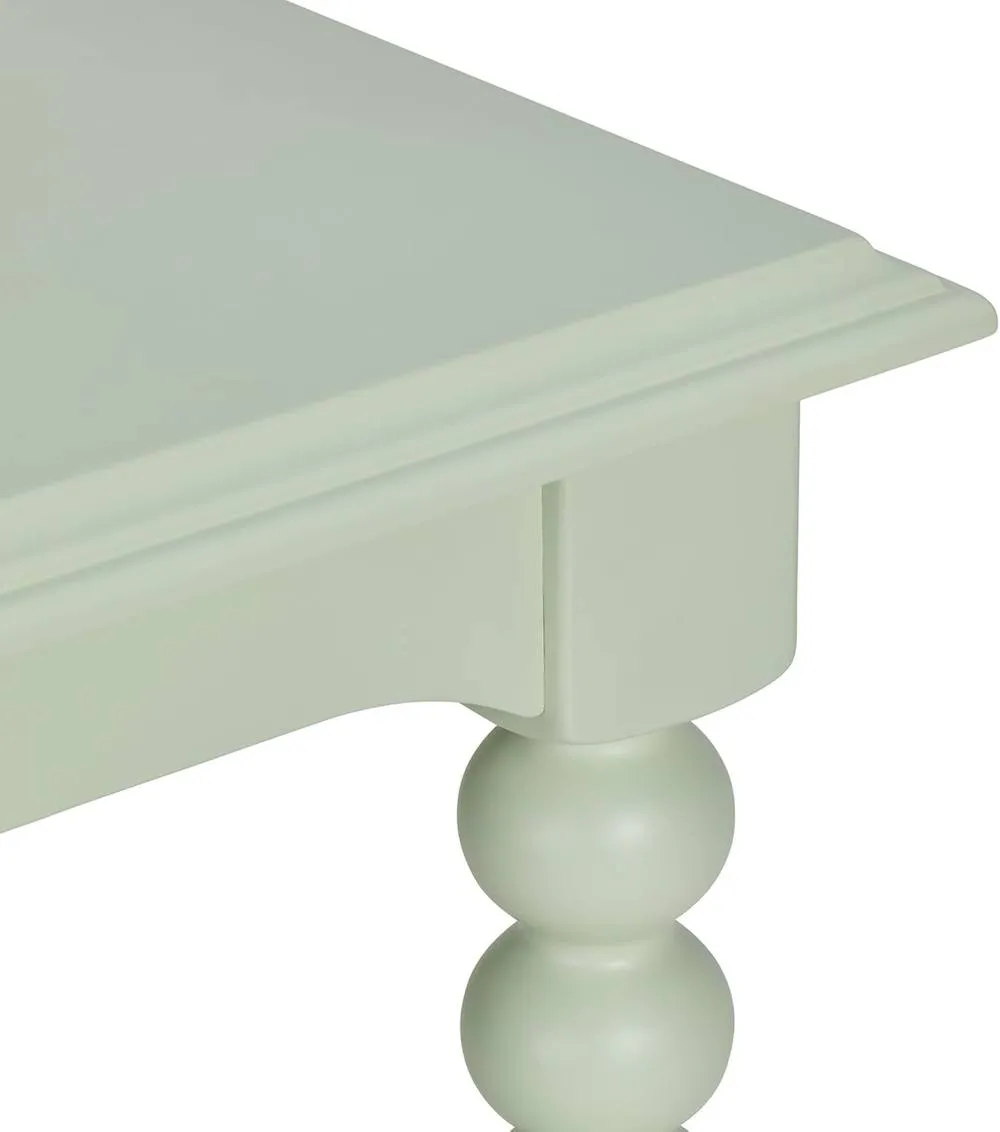 Statement Furniture Cromwell Small Console table with Bobbin Design in Light Green 5