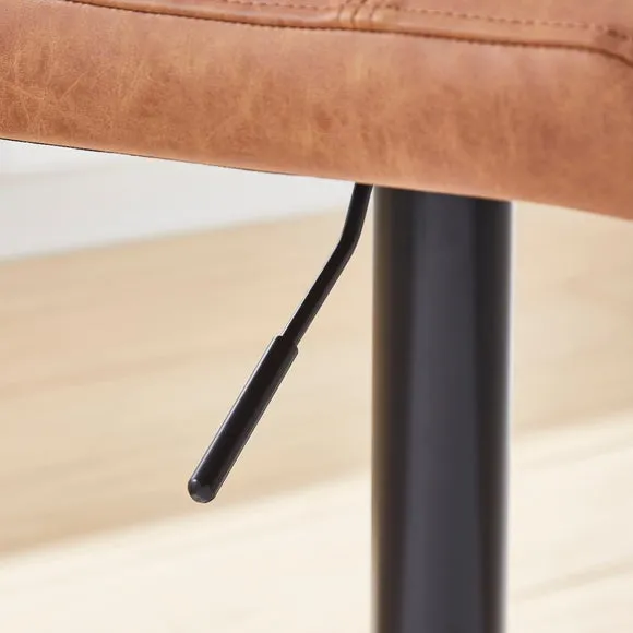 Felix Counter Adjustable Height Swivel Bar Stool, Faux Leather 4