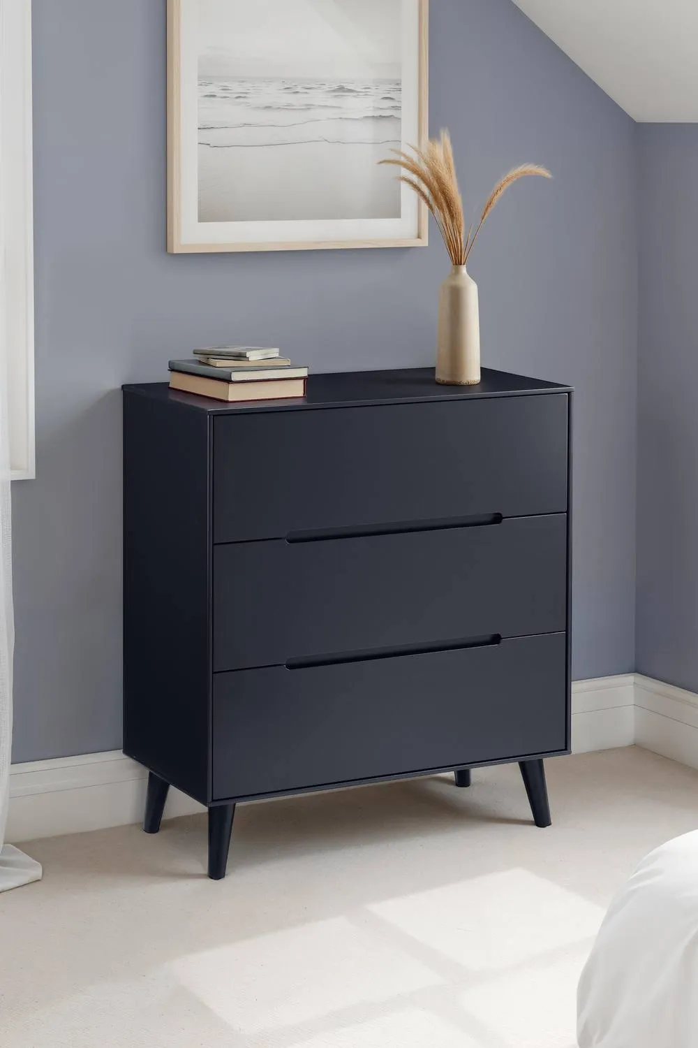 Julian Bowen Alicia 3 Drawer Chest in Black