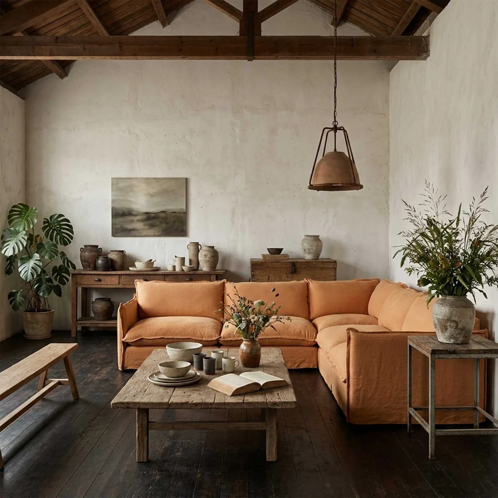 Apperley Corner Sofa, Orange Fabric | Barker & Stonehouse 6