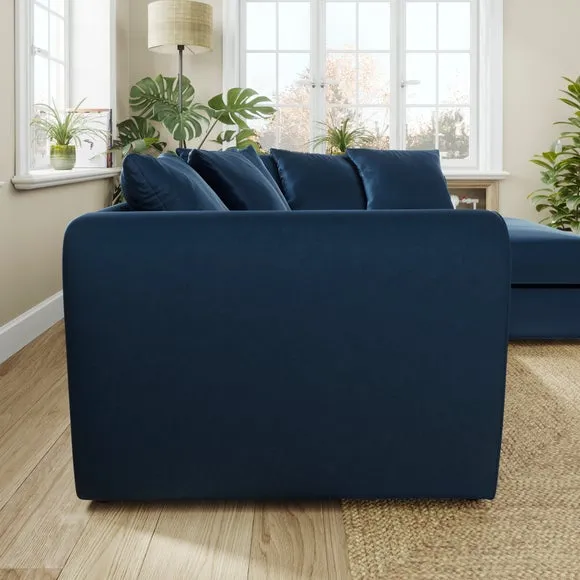 Blake Curved Arm Opulent Velvet Corner Chaise Sofa 2
