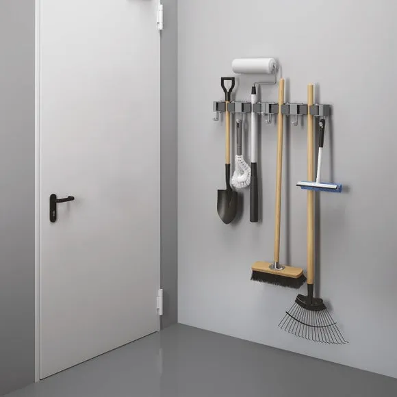 Metaltex 4 Hangup Mop and Broom Holder 2
