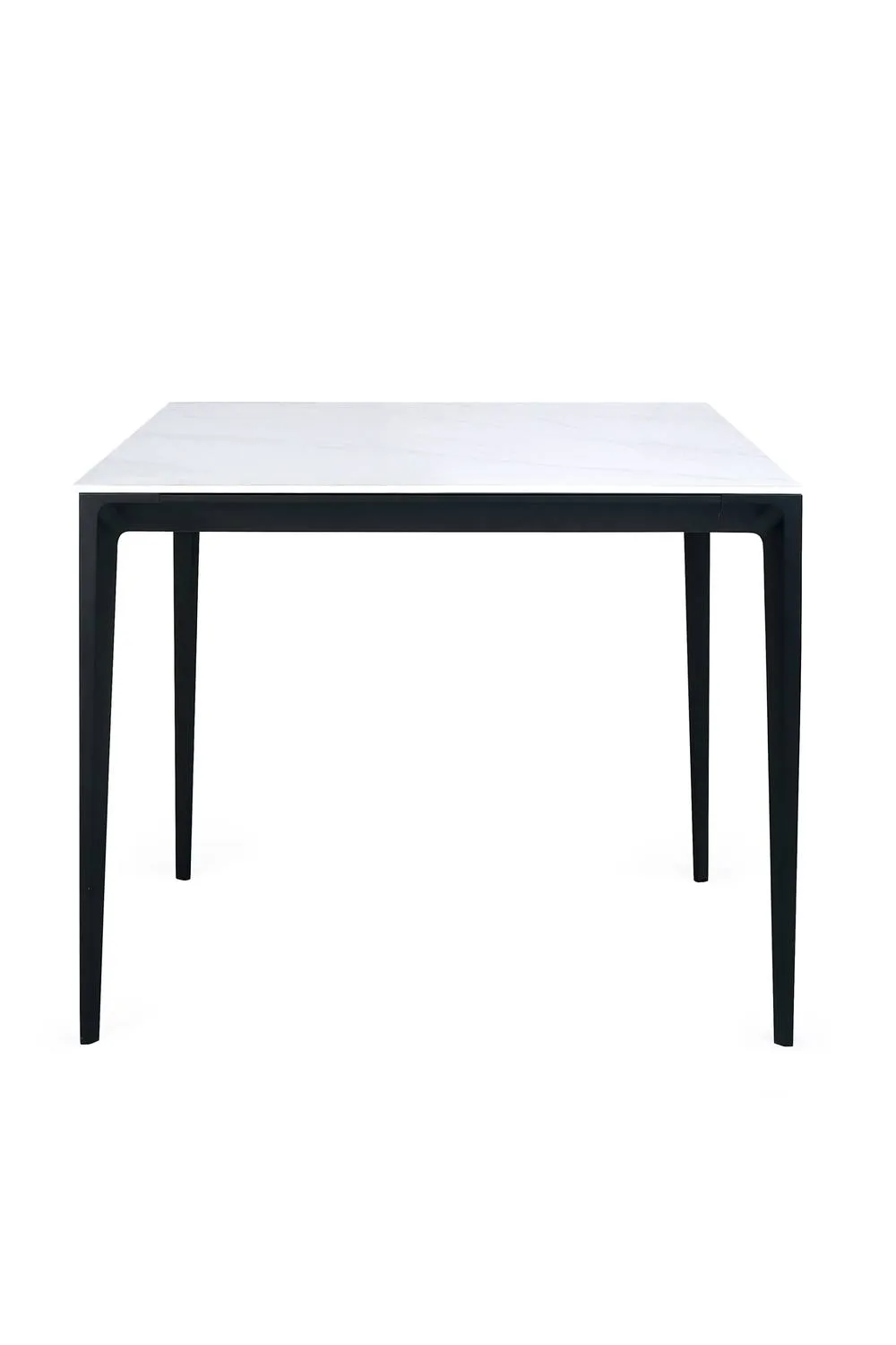 Julian Bowen Miami Square Stone Top 4 Seater Dining Table in White 3