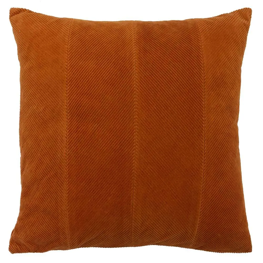 Furn Jagger Ribbed Corduroy Cushion in Orange