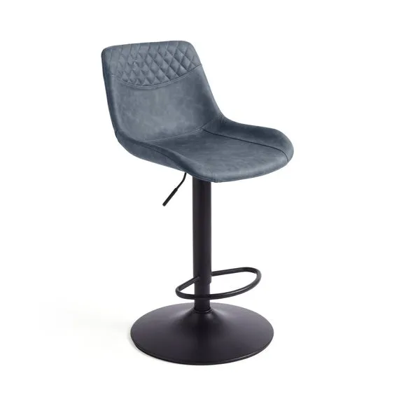 Walden Height Adjustable Bar Stool, Faux Leather 5
