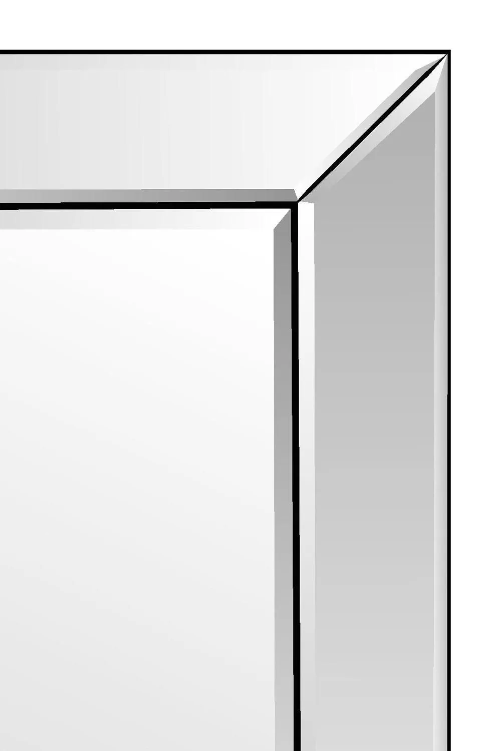MirrorOutlet 'Horsley' All Glass Wall Mirror 69 x 58 CM in Clear 3