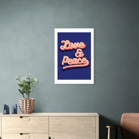 East End Prints LOVE AND PEACE Print by Show Me Mars