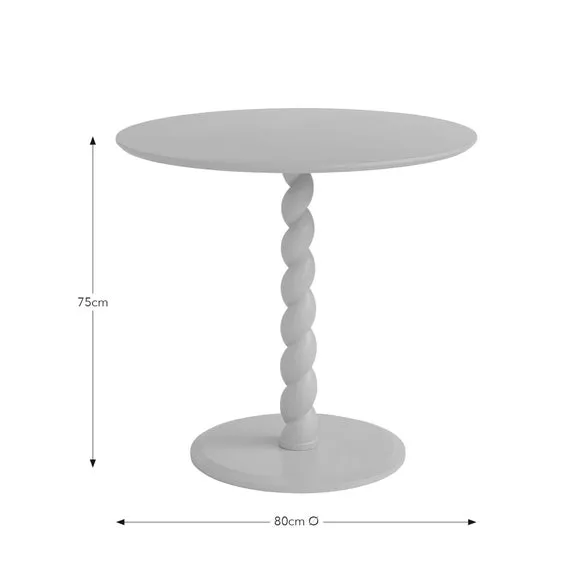 Fifi 4 Seater Round Dining Table, Pine Wood 6