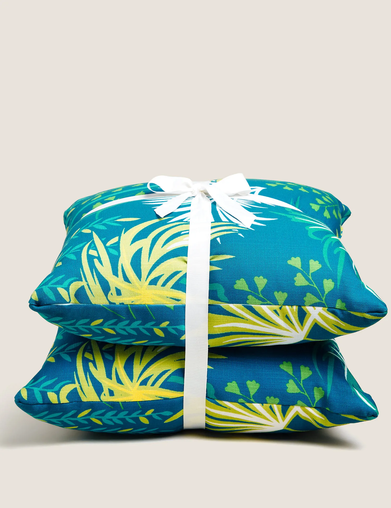 M&S Set of 2 Leaf Print Outdoor Cushions