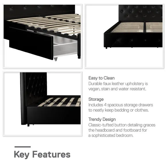 Dorel Home Dakota Bed with Storage 6