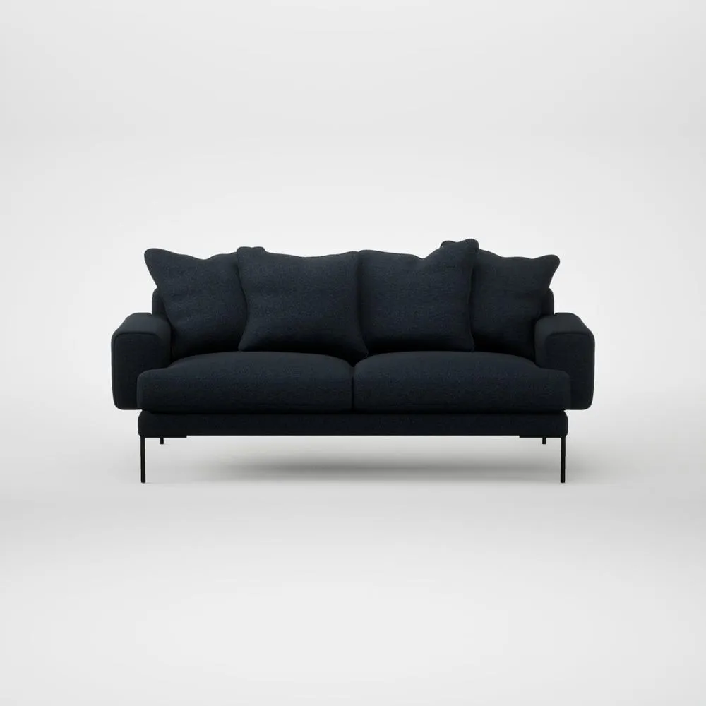 Heal's Torrington 3 Seater Sofa Loop Twill Midnight Black Feet 2