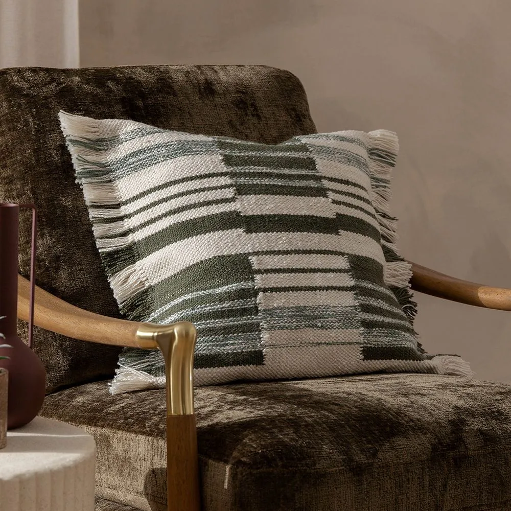HOEM Torode Woven Cushion in Green