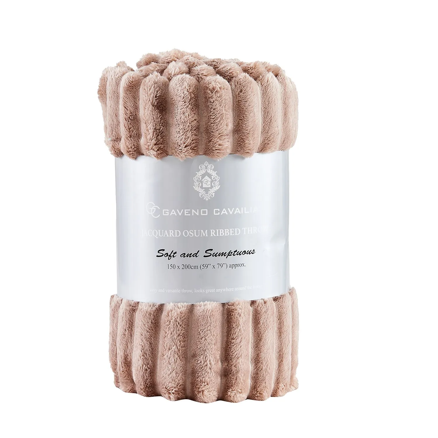 GAVENO CAVAILIA Osum Ribbed Throw in Natural