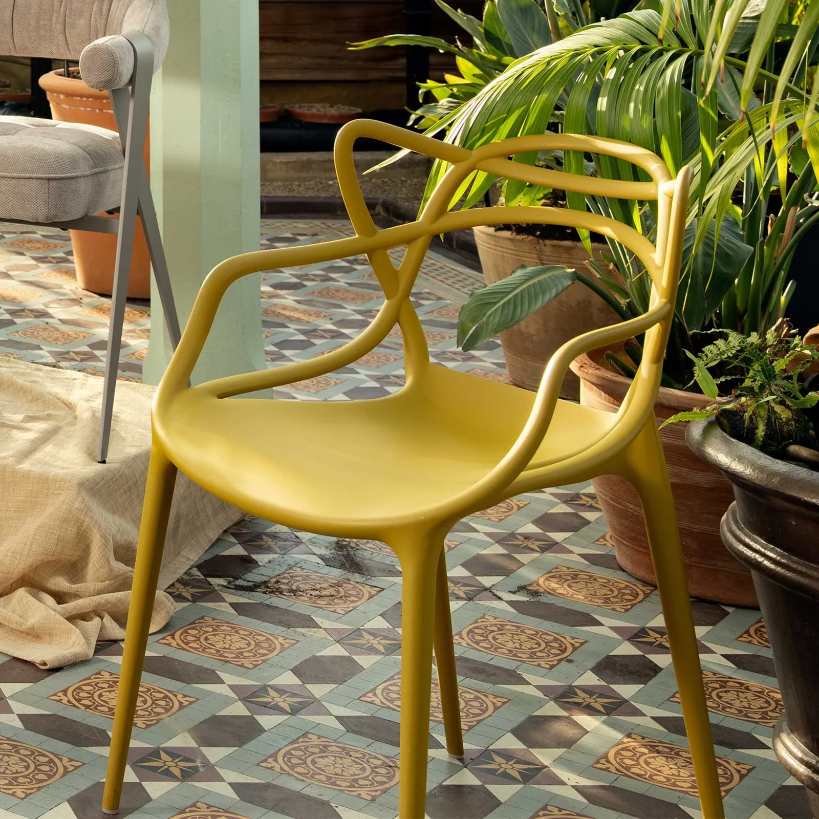 Kartell Masters Dining Chair, Yellow Plastic | Barker & Stonehouse 3