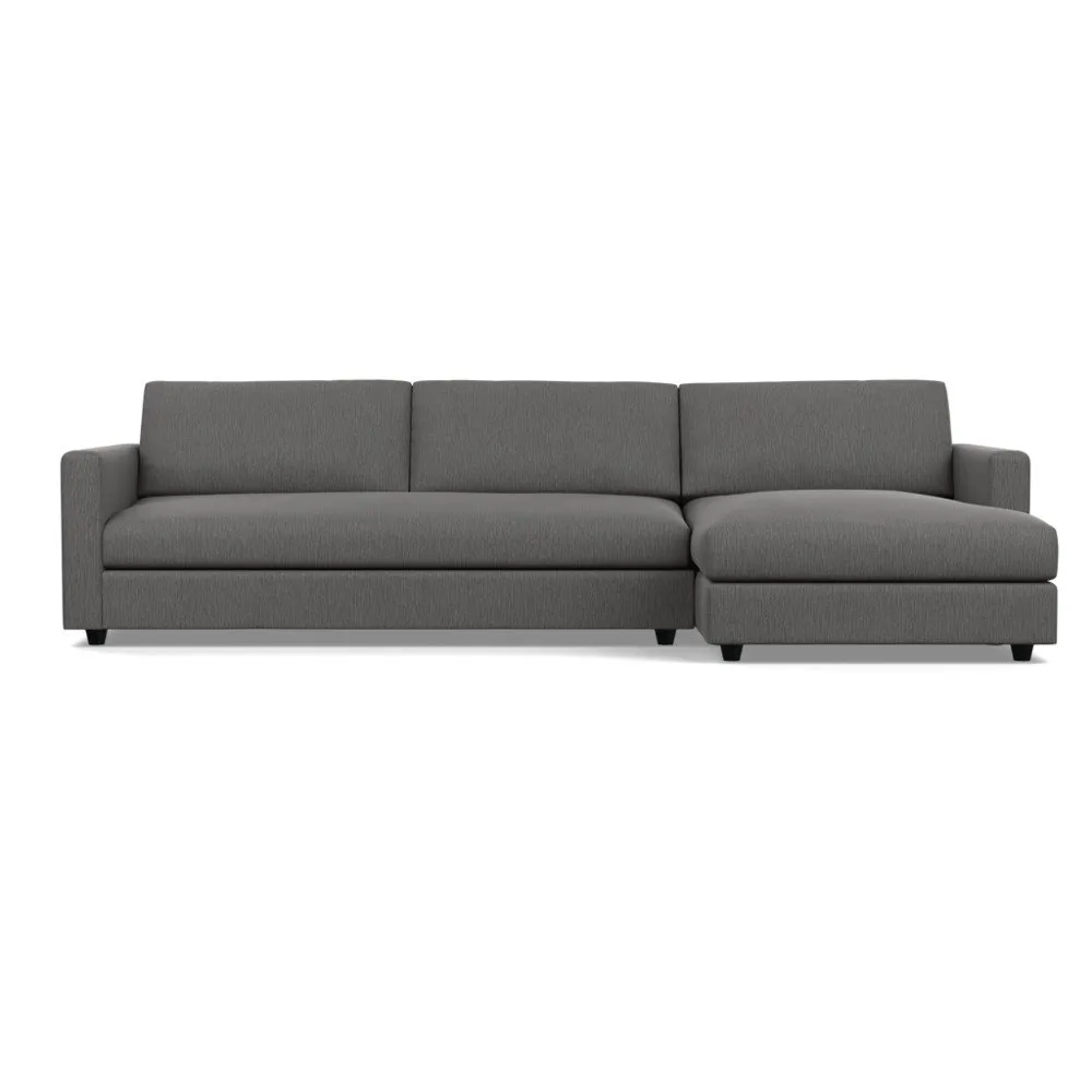 Heal's Nimbus II Complete 4 Seater Corner Chaise RHF Smart Linen Mix Grey