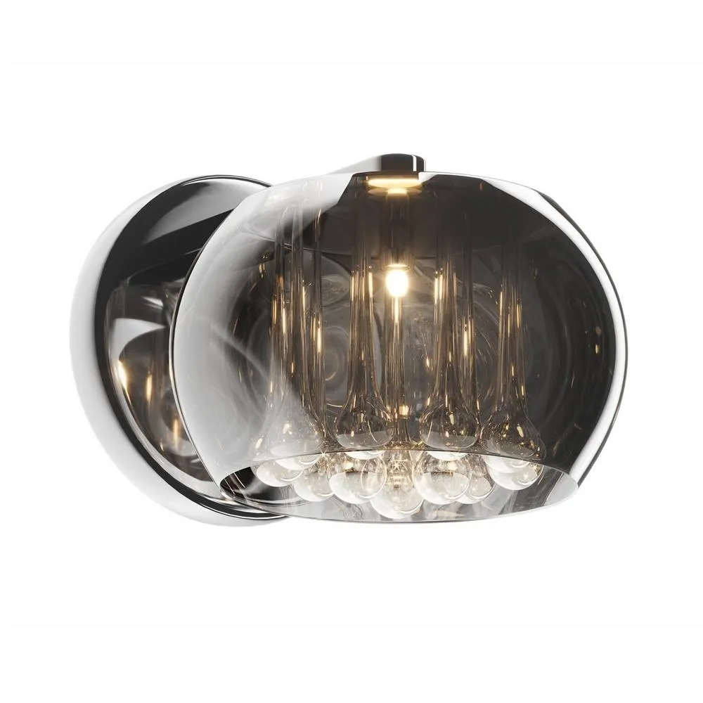 Netlighting Crystal Wall Lamp Chrome 1x G9 in Grey